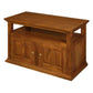 Allenby Solid Mahogany 2-Door TV Unit with Shelf 97cm in Light Pecan - Chocolate Wood