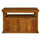 Allenby Solid Mahogany 2-Door TV Unit with Shelf 97cm in Light Pecan - Chocolate Wood