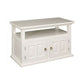 ALLENBY SOLID MAHOGANY TV UNIT 2 DOORS/SHELF - WHITE - MyChocolateWood