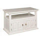 Allenby Solid Mahogany 2-Door TV Unit with Shelf 97cm in White - Chocolate Wood