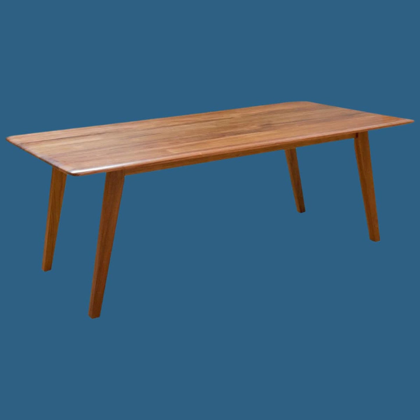 Alma Solid Tasmanian Blackwood Dining Table, 210cm - Chocolate Wood