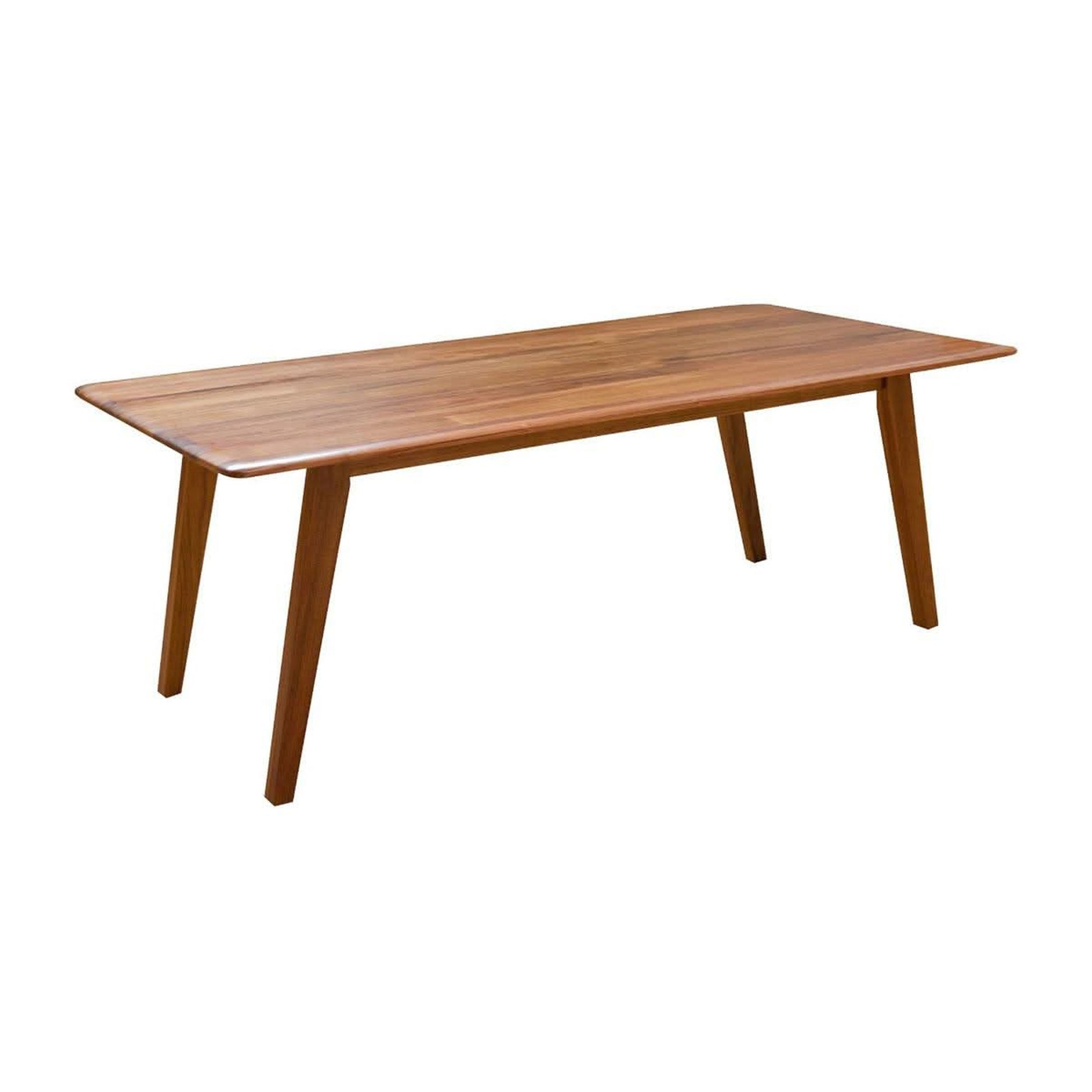 Alma Solid Tasmanian Blackwood Dining Table, 210cm - Chocolate Wood