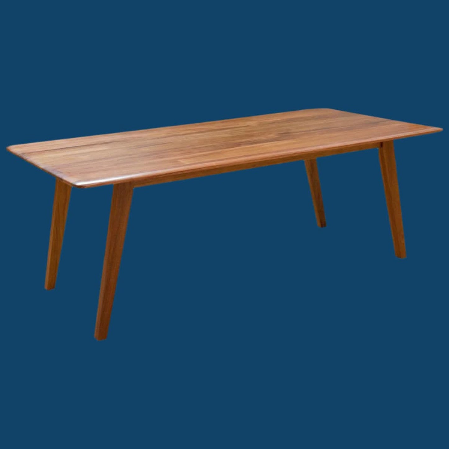 Alma Solid Tasmanian Blackwood Dining Table, 240cm - Chocolate Wood