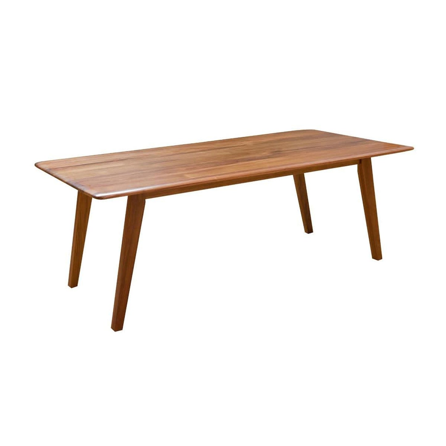 Alma Solid Tasmanian Blackwood Dining Table, 240cm - Chocolate Wood