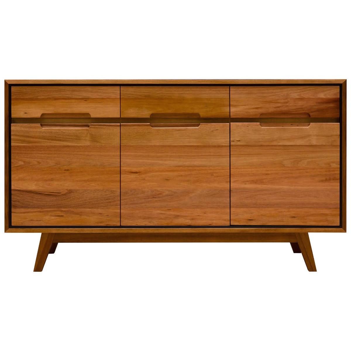 ALMA TASMANIAN BLACKWOOD BUFFET SIDEBOARD 3 DOORS 3 DRAWERS 150CM - MyChocolateWood