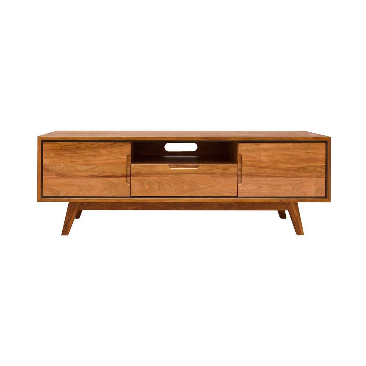 ALMA TASMANIAN BLACKWOOD TV UNIT 2 DOORS & 1 DRAWER 152CM - MyChocolateWood