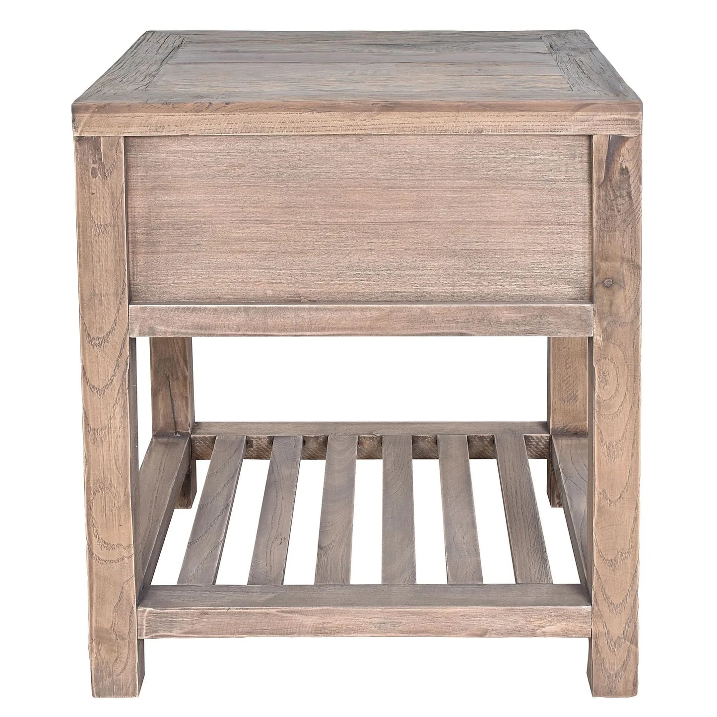 ALSTON RECLAIMED OAK SIDE TABLE LAMP TABLE NATURAL - MyChocolateWood