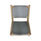 AMARA OUTDOOR RECLAIMED AGED TEAK WOOD/SYNTHETIC  RATTAN DINING CHAIR GREY WEAVE - MyChocolateWood