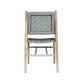 AMARA OUTDOOR RECLAIMED AGED TEAK WOOD/SYNTHETIC  RATTAN DINING CHAIR GREY WEAVE - MyChocolateWood