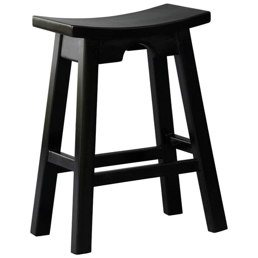 AMELIA SOLID MAHOGANY KITCHEN BAR STOOL BLACK