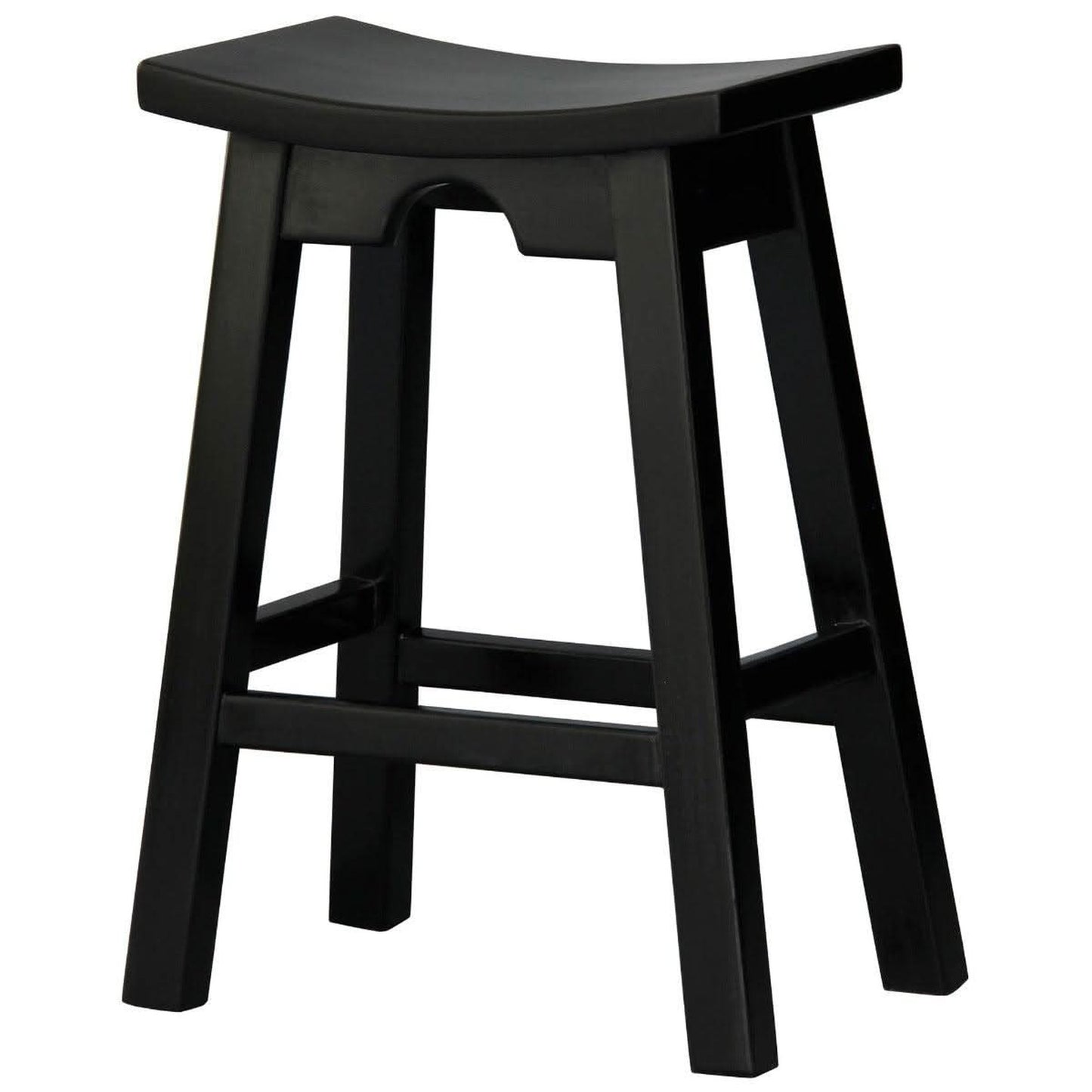 AMELIA SOLID MAHOGANY KITCHEN BAR STOOL BLACK