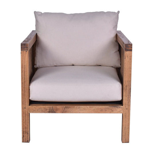 ANGOSIA RATTAN ARMCHAIR IN LIGHT TOBACCO