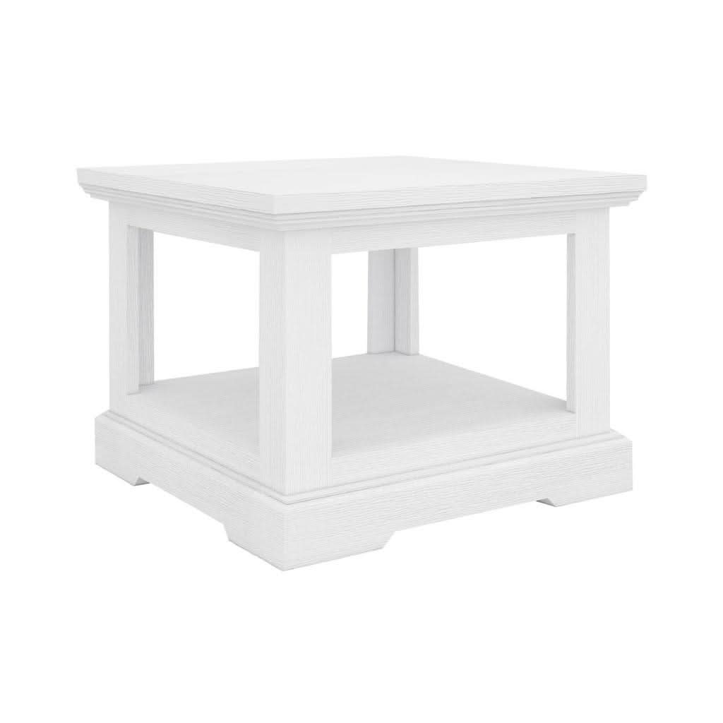 ANIKA SOLID ACACIA LAMP TABLE IN VIVID WHITE - MyChocolateWood