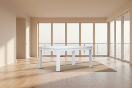 ANIKA SOLID ACACIA WOOD 180CM DINING TABLE IN VIVID WHITE - MyChocolateWood