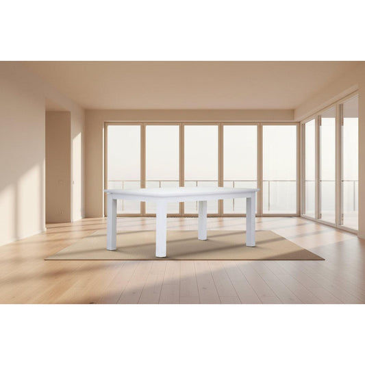 ANIKA SOLID ACACIA WOOD 180CM DINING TABLE IN VIVID WHITE - MyChocolateWood