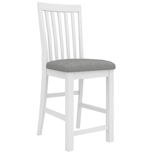 ANIKA SOLID ACACIA WOOD BAR STOOL IN VIVID WHITE - MyChocolateWood