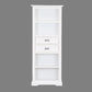 ANIKA SOLID ACACIA WOOD BOOKCASE IN VIVID WHITE  - MyChocolateWood