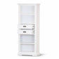 ANIKA SOLID ACACIA WOOD BOOKCASE IN VIVID WHITE  - MyChocolateWood