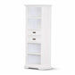 ANIKA SOLID ACACIA WOOD BOOKCASE IN VIVID WHITE  - MyChocolateWood