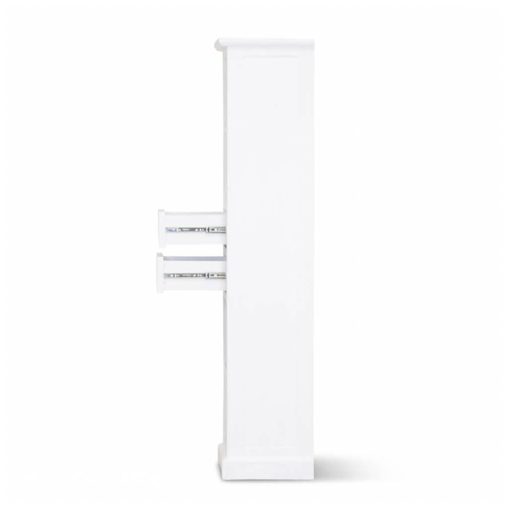 ANIKA SOLID ACACIA WOOD BOOKCASE IN VIVID WHITE  - MyChocolateWood