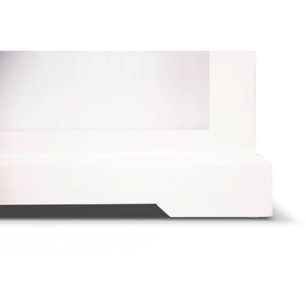 ANIKA SOLID ACACIA WOOD BOOKCASE IN VIVID WHITE  - MyChocolateWood