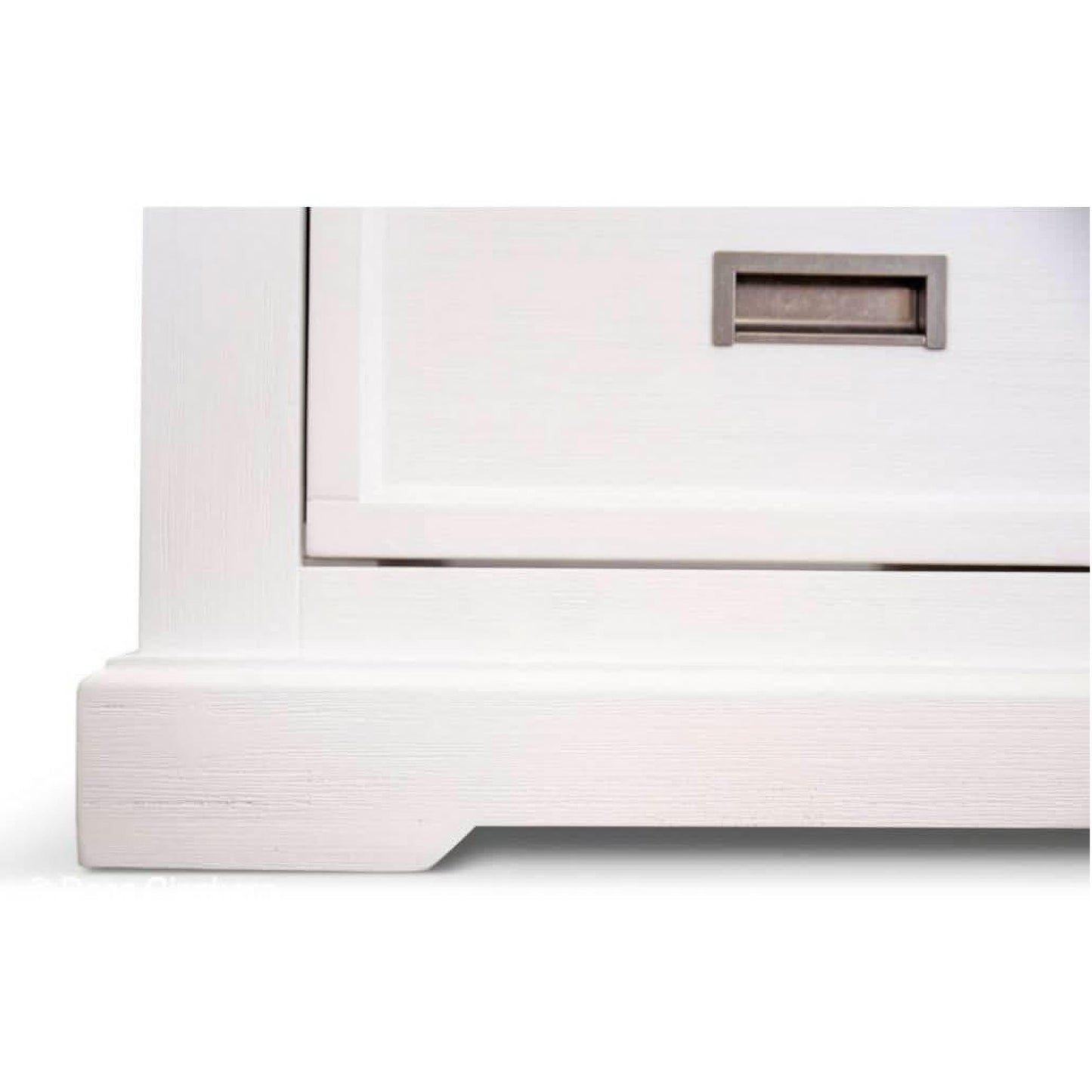 Clearance – Anika Solid Acacia Wood 1-Drawer Coffee Table with Shelf in Vivid White