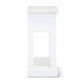 ANIKA SOLID ACACIA WOOD CONSOLE TABLE/HALL TABLE WITH 2 DRAWERS & A SHELF IN VIVID WHITE - MyChocolateWood