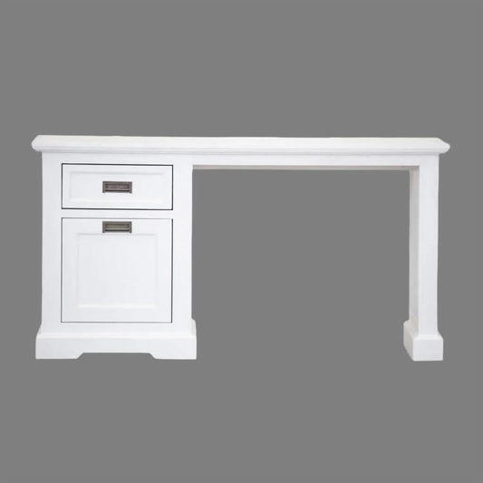 ANIKA SOLID ACACIA WOOD DESK IN VIVID WHITE