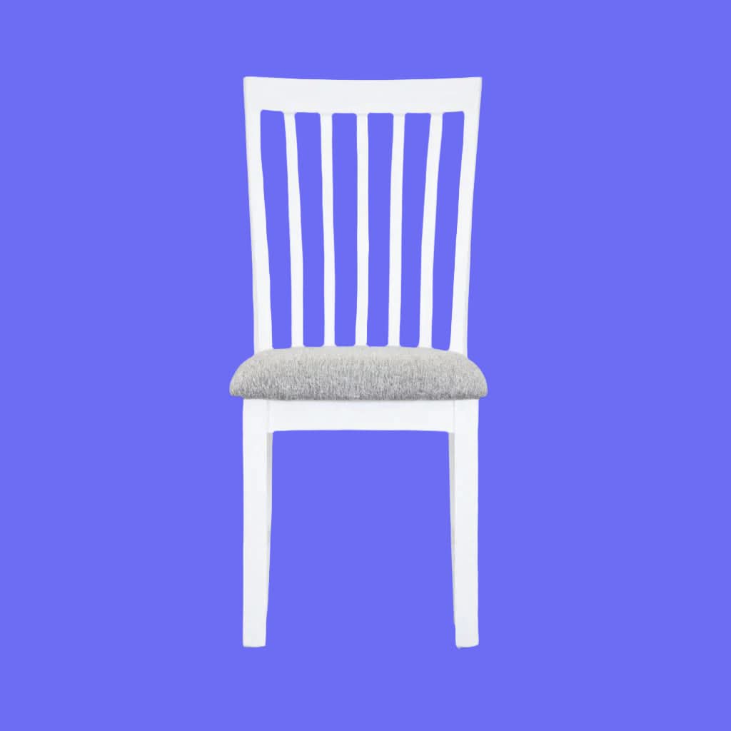 ANIKA SOLID ACACIA WOOD DINING CHAIR IN VIVID WHITE - MyChocolateWood