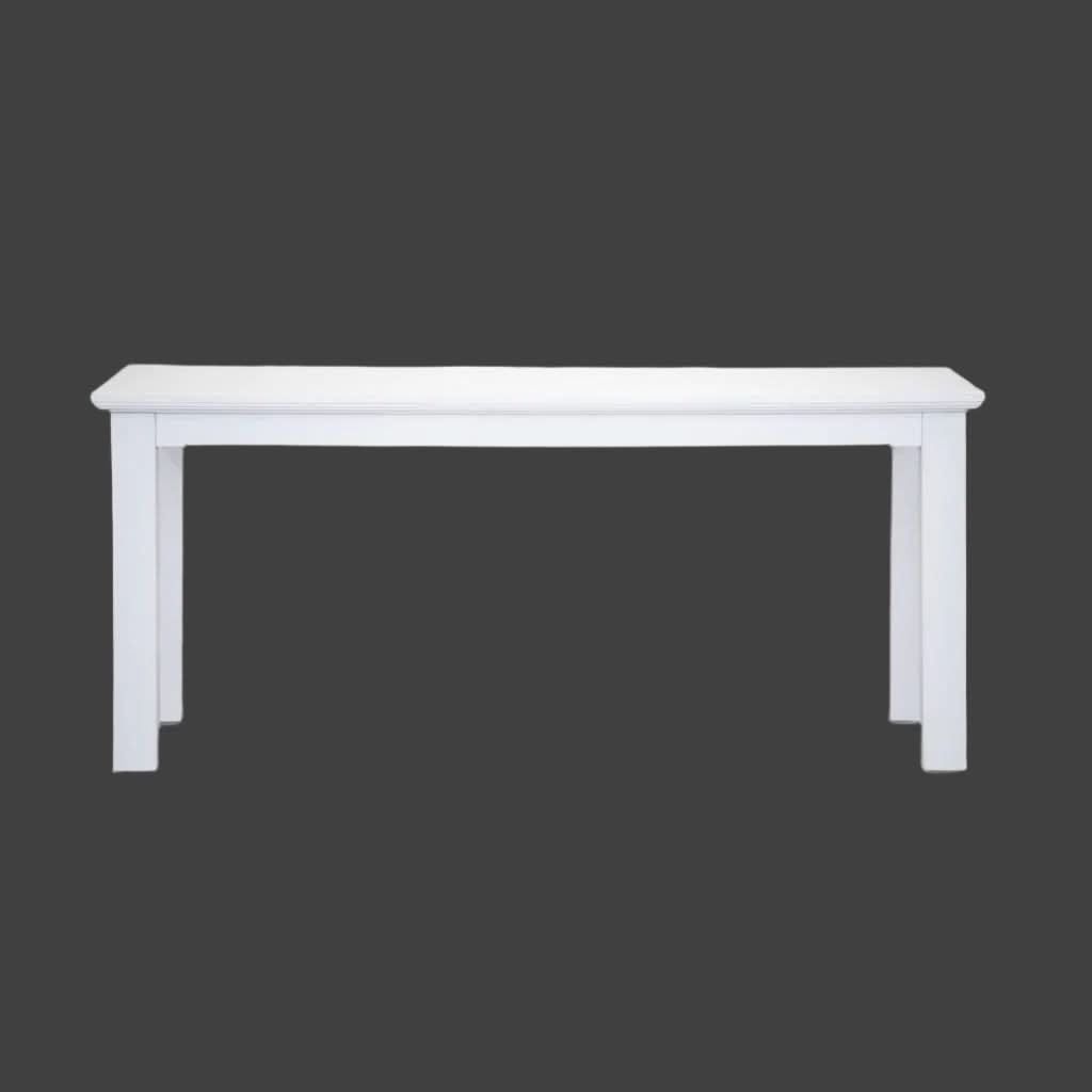 Anika Solid Acacia Wood Dining Table in Vivid White, 220cm - Chocolate Wood