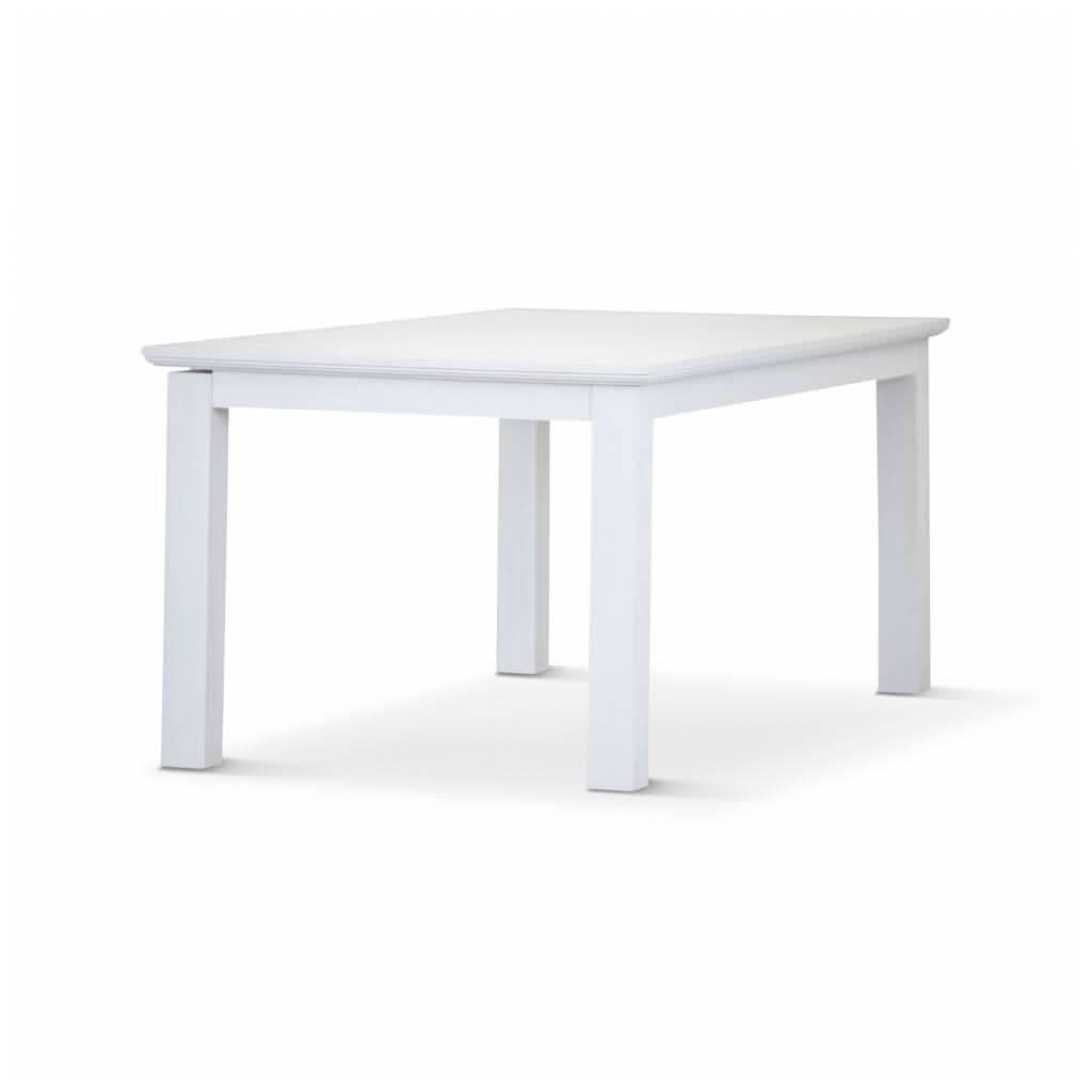 Anika Solid Acacia Wood Dining Table in Vivid White, 220cm - Chocolate Wood