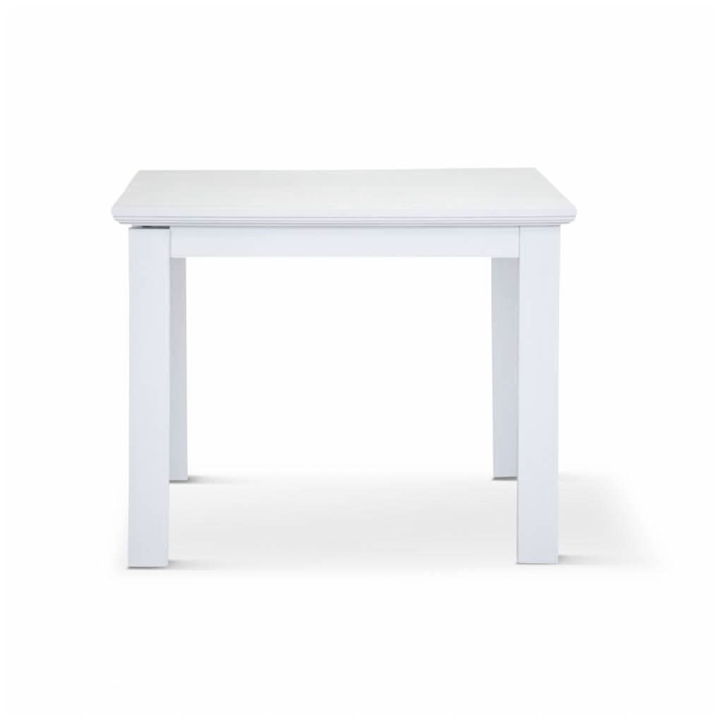 Anika Solid Acacia Wood Dining Table in Vivid White, 220cm - Chocolate Wood