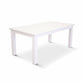 Anika Solid Acacia Wood Dining Table in Vivid White, 220cm - Chocolate Wood