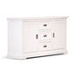 ANIKA SOLID ACACIA WOOD SIDEBOARD BUFFET 2-DOORS 3 DRAWERS IN VIVID WHITE - MyChocolateWood