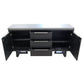 Anthea 2-tone concrete and acacia buffet sideboard with 3 drawers, 2 doors, grey top, and black legs by MyChocolateWood