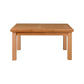 Anya Solid Tassie Oak Side Extension Dining Table in Wheat, 200 / 250 / 300cm - Chocolate Wood