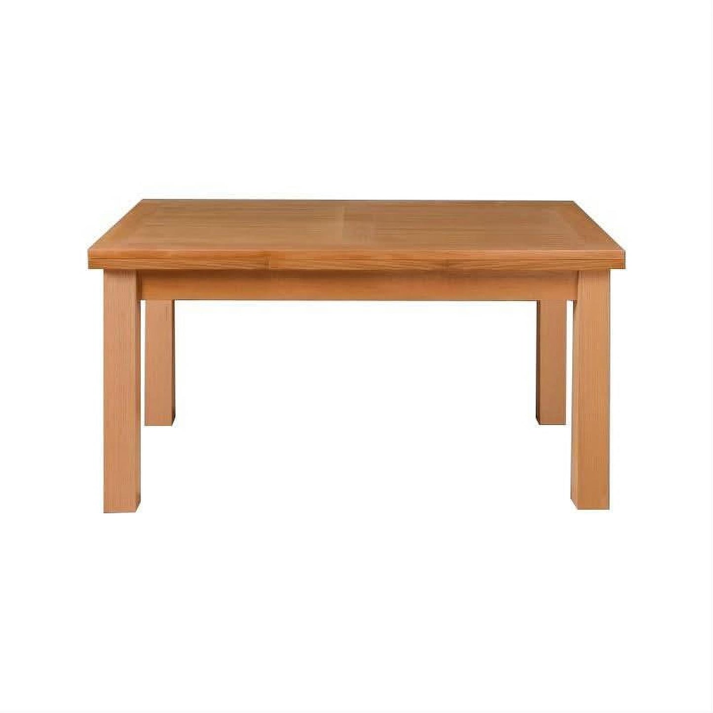 Anya Solid Tassie Oak Side Extension Dining Table in Wheat, 200 / 250 / 300cm - Chocolate Wood