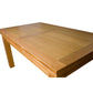 Anya Solid Tassie Oak Side Extension Dining Table in Wheat, 200 / 250 / 300cm - Chocolate Wood