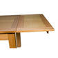 Anya Solid Tassie Oak Side Extension Dining Table in Wheat, 200 / 250 / 300cm - Chocolate Wood