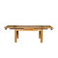 Anya Solid Tassie Oak Side Extension Dining Table in Wheat, 200 / 250 / 300cm - Chocolate Wood