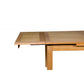 Anya Solid Tassie Oak Side Extension Dining Table in Wheat, 200 / 250 / 300cm - Chocolate Wood