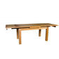 Anya Solid Tassie Oak Side Extension Dining Table in Wheat, 200 / 250 / 300cm - Chocolate Wood