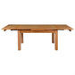 Anya Solid Tassie Oak Side Extension Dining Table in Wheat, 200 / 250 / 300cm - Chocolate Wood