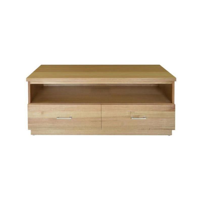 ANYA SOLID VICTORIAN ASH 2 DRAWERS TV UNIT IN WHEAT 120CM - MyChocolateWood
