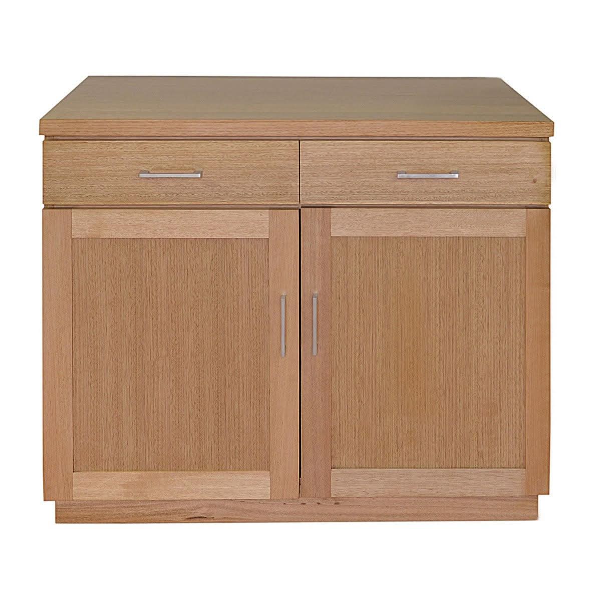 Anya solid Victorian ash buffet sideboard with two doors, two drawers, wheat color, measuring 100cm from MyChocolateWood.