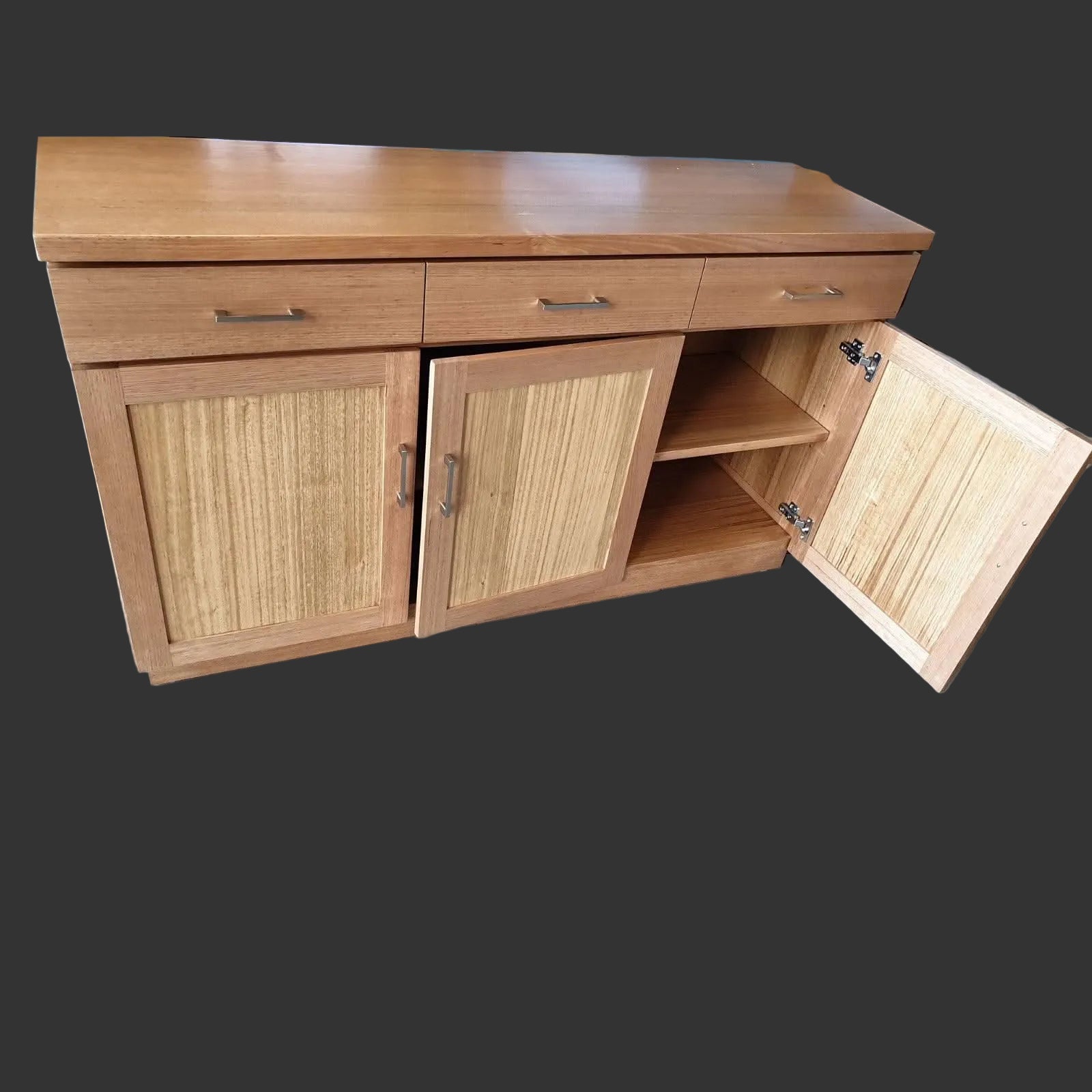 ANYA SOLID VICTORIAN ASH BUFFET/SIDEBOARD 3 DOORS & 3 DRAWERS WHEAT 150CM - MyChocolateWood