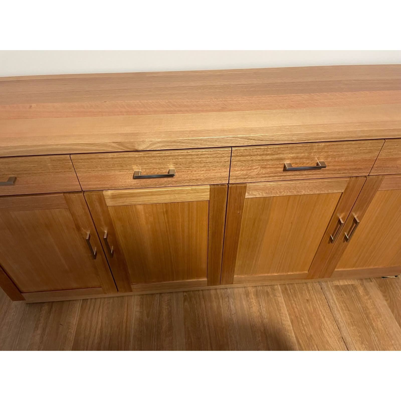 ANYA SOLID VICTORIAN ASH BUFFET/SIDEBOARD 4 DOORS & 4 DRAWERS WHEAT COLOUR 180CM - MyChocolateWood