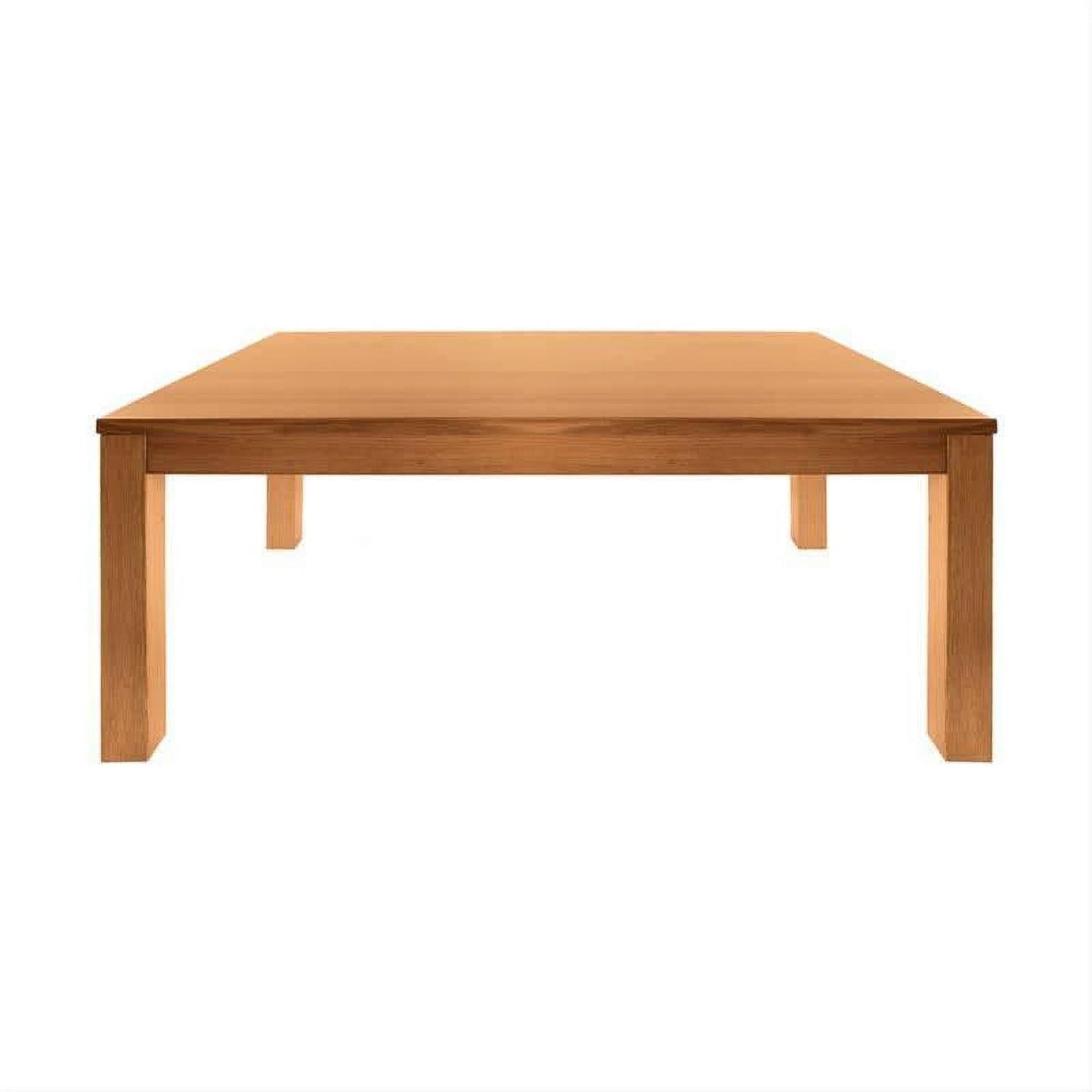 Anya Solid Tassie Oak Dining Table in Wheat, 210cm - Chocolate Wood
