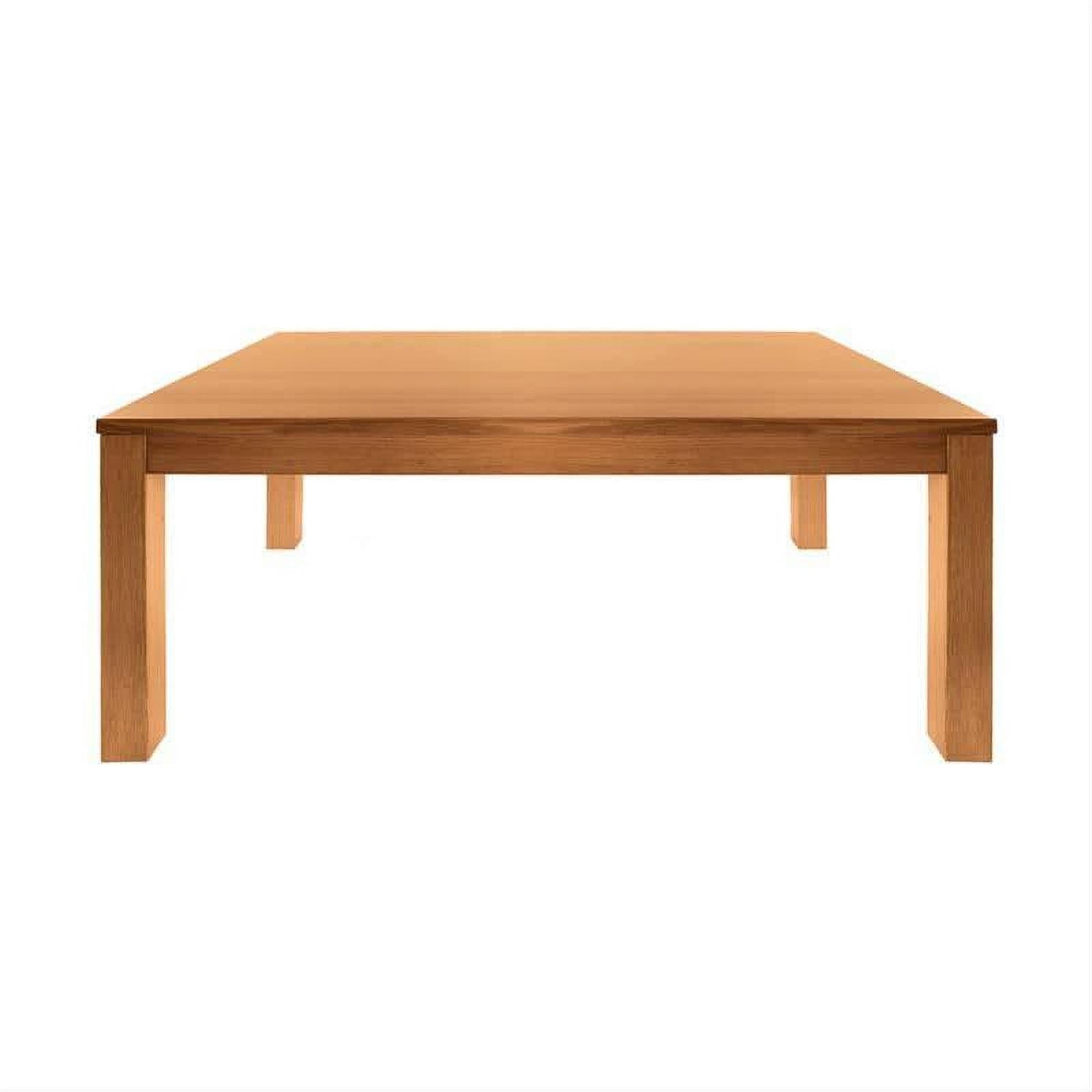 Anya Solid Tassie Oak Dining Table in Wheat, 210cm - Chocolate Wood