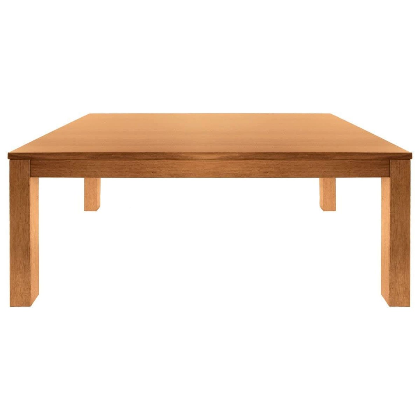 Anya Solid Tassie Oak Dining Table in Wheat, 210cm - Chocolate Wood